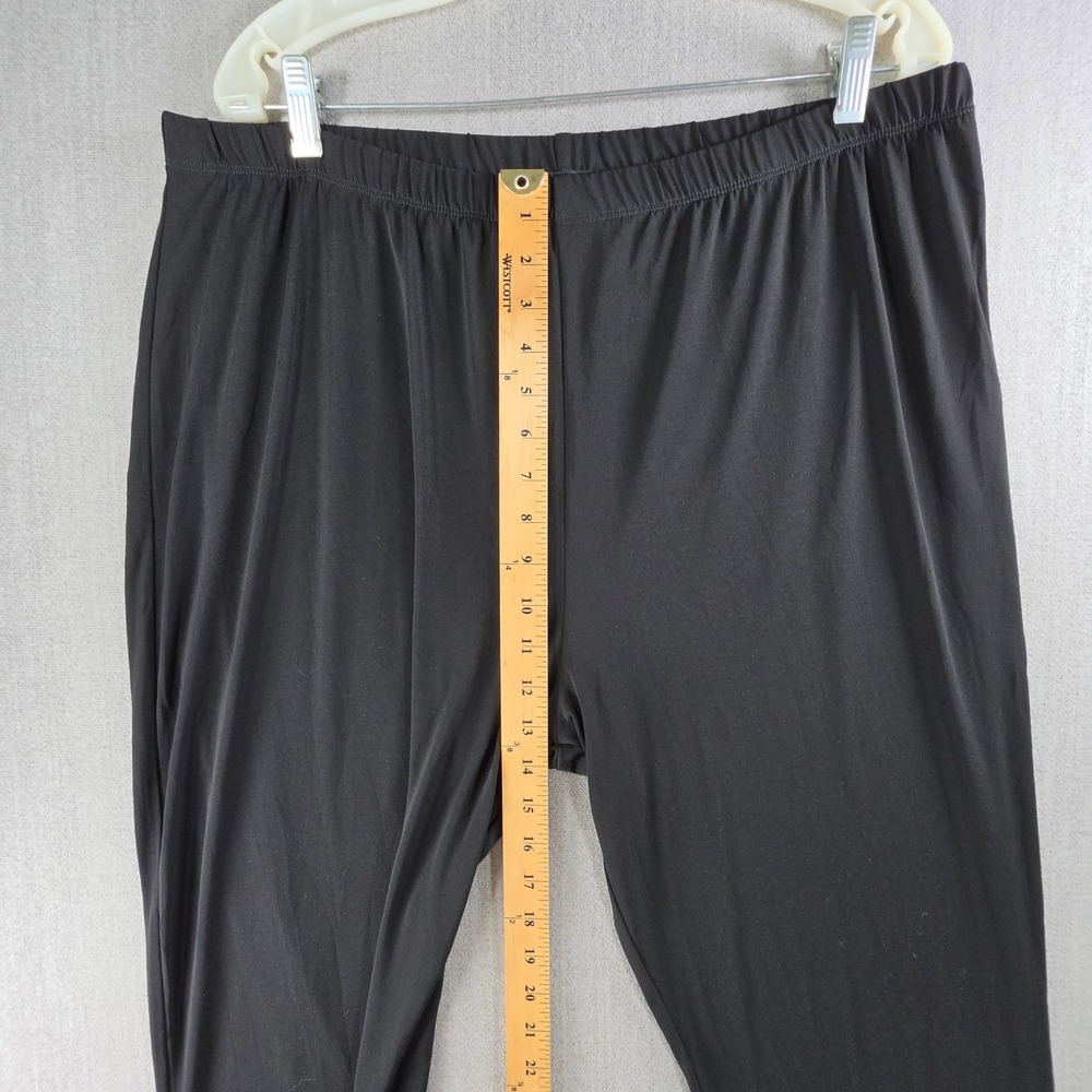 Slinky Brand Pants Womens 1X Black Elastic Waist Straight Leg Stretch 8143-D14 - Picture 6 of 16